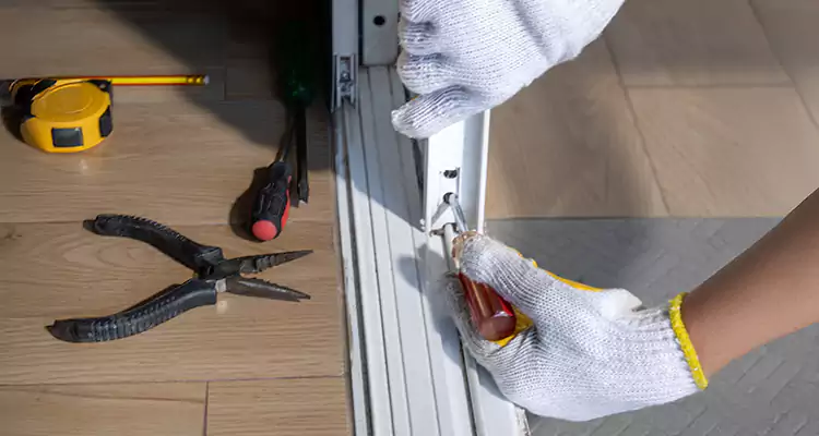 Backyard Sliding Door Track Repair in Pensacola, FL